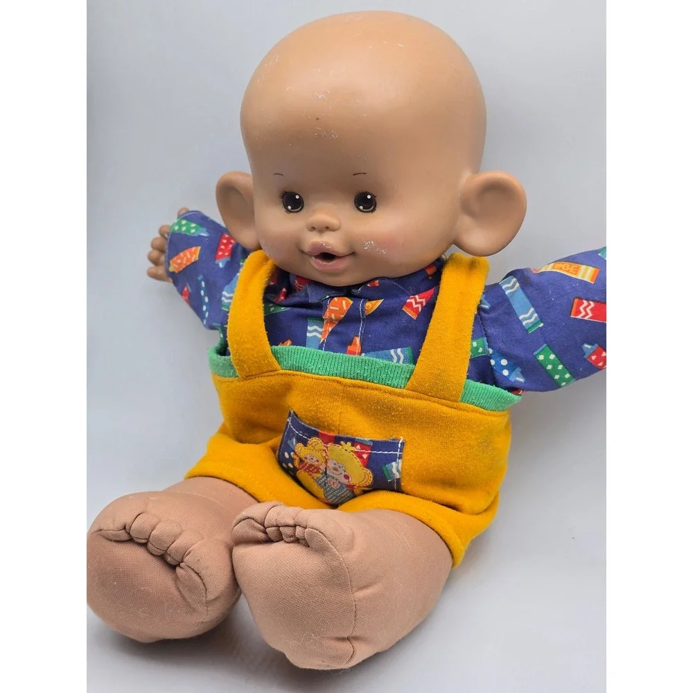 Vintage Little Big Ears Doll Boy First Generation No Hair Outfit Bald 14